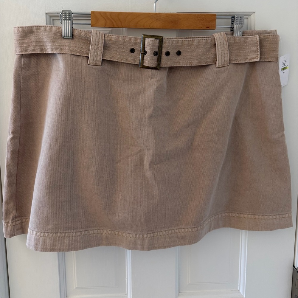 Gap Khaki Belted Mini Skort Size‎ XL Tan Y2K